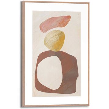 TAVLA REINDERS PEBBLED STONES SLIM FRAME 20X30CM TRÄ