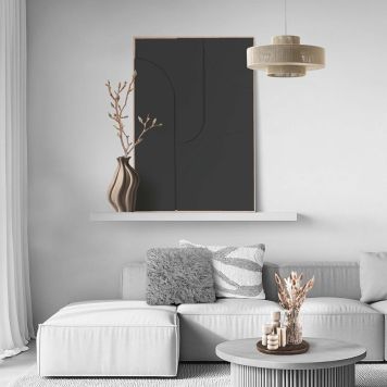 TAVLA REINDERS SATURN WOOD FRAME 70X100CM CHARCOAL