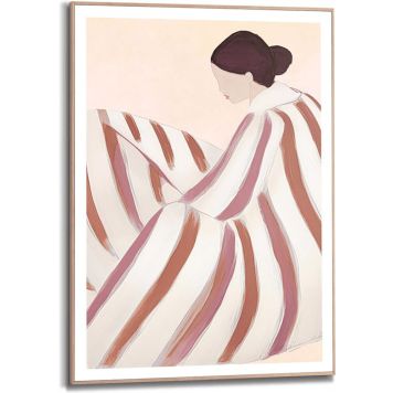 TAVLA REINDERS STRIPED FIGURE SLIM FRAME 50X70CM TRÄ