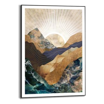 TAVLA REINDERS AUTUMN MOUNTAINS SLIM FRAME 50X70CM SVART