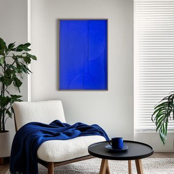 TAVLA REINDERS SHAPES WOOD FRAME 50X70CM COBALT