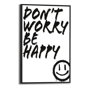 TAVLA REINDERS DONT WORRY SLIM FRAME 20X30CM SVART