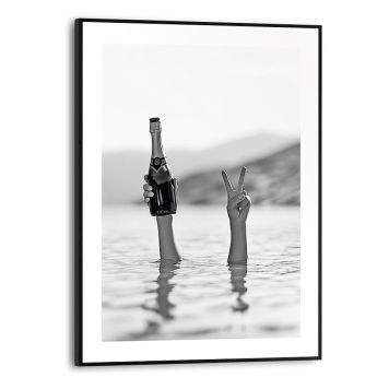 TAVLA REINDERS SEA CHEERS SLIM FRAME 30X40CM SVART