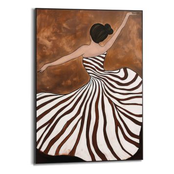 TAVLA REINDERS DANCING LADY DRESS SLIM FRAME 50X70CM SVART