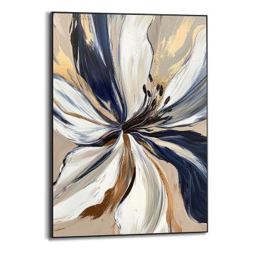 TAVLA REINDERS GLAMOUR FLOWER SLIM FRAME 50X70CM SVART