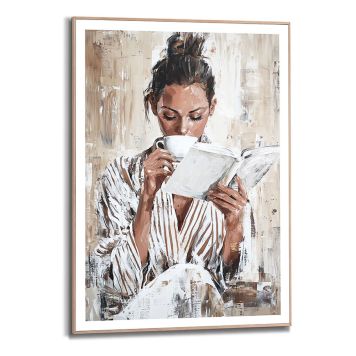 TAVLA REINDERS MORNING READING SLIM FRAME 50X70CM TRÄ