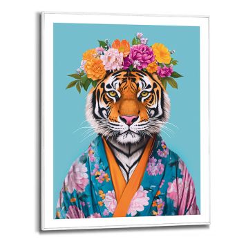 TAVLA REINDERS DECORATED TIGER SLIM FRAME 40X50CM VIT