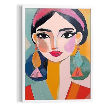 TAVLA REINDERS COLOURFUL PORTRAIT MODERN FRAME 50X70CM VIT