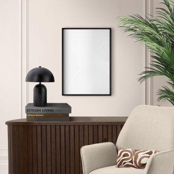 TAVLA REINDERS THIN COMB BLACK FRAME 30X40CM VIT