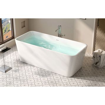 BADKAR FRISTÅENDE NORTIQ K67 170CM VIT