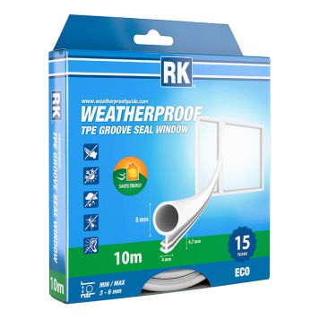 TÄTNINGSLIST FÖNSTER SPÅRAD VIT 10M