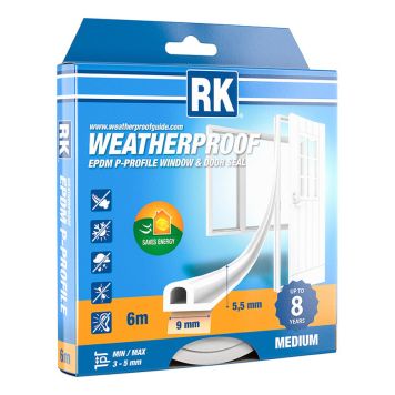 TÄTNINGSLIST FÖNSTER P-PROFIL VIT 6M