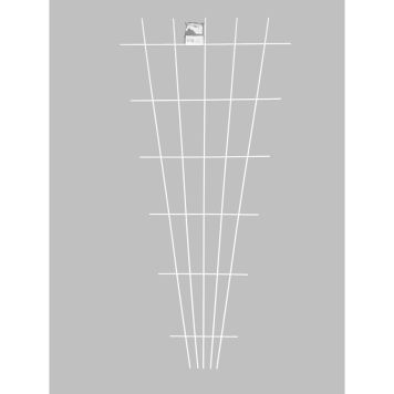 ROSENSPALJÉ 150X75CM VIT 