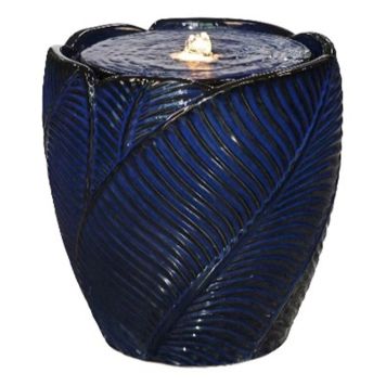 FONTÄN MED PUMP/LED BLAD BLÅ