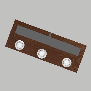 LJUSRAMP 4AQUA LED-SPOTLIGHTS MÖRKBRUN EK FANÉR 100CM