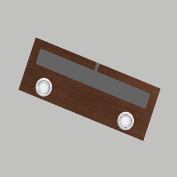 LJUSRAMP 4AQUA LED-SPOTLIGHTS MÖRKBRUN EK FANÉR 40CM