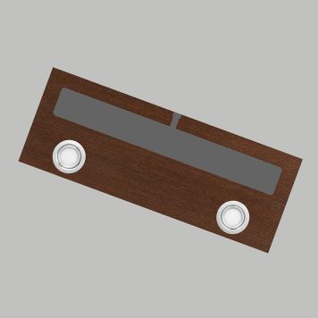 LJUSRAMP 4AQUA LED-SPOTLIGHTS MÖRKBRUN EK FANÉR 60CM