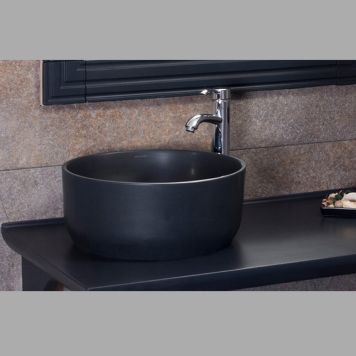 TVÄTTSTÄLL 4AQUA CRISTAL MED BLANDARFÄSTE 47CM MATT SVART