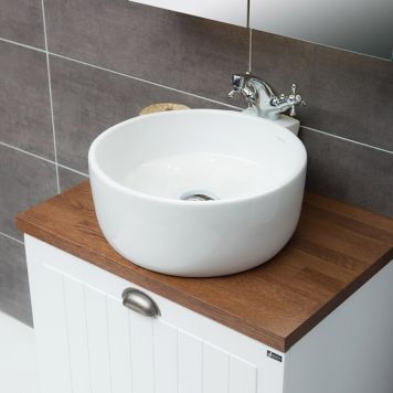 TVÄTTSTÄLL 4AQUA CRISTAL MED BLANDARFÄSTE 47CM VIT