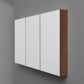 SPEGELSKÅP 4AQUA MÖRKBRUN EK FANÉR 100CM