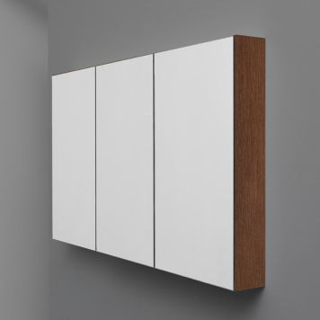 SPEGELSKÅP 4AQUA MÖRKBRUN EK FANÉR 120CM