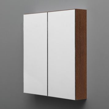 SPEGELSKÅP 4AQUA MÖRKBRUN EK FANÉR 80CM