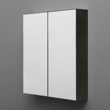 SPEGELSKÅP 4AQUA SVART EK RUSTIK 80CM