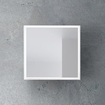 SPEGEL 4AQUA LUNA VIT BLANK 80CM