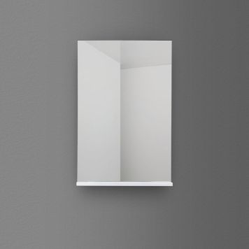 SPEGEL 4AQUA MED HYLLA VIT BLANK 40CM