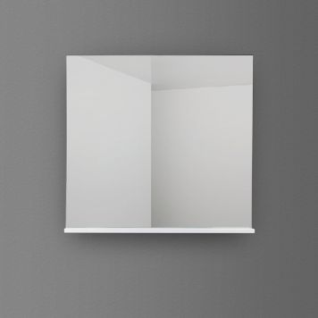 SPEGEL 4AQUA MED HYLLA VIT MATT 80CM