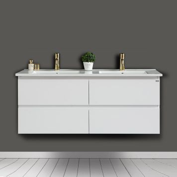 TVÄTTSTÄLLSKÅP 4AQUA SLIM GREPP VIT BLANK 120CM