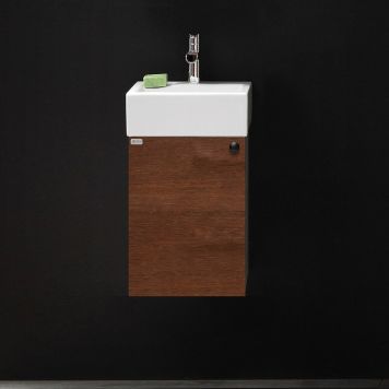 TVÄTTSTÄLLSKÅP 4AQUA MINIMAL 33 MÖRKBRUN EK FANÉR 