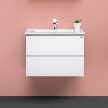 TVÄTTSTÄLLSKÅP 4AQUA SLIM GREPP VIT BLANK 80CM