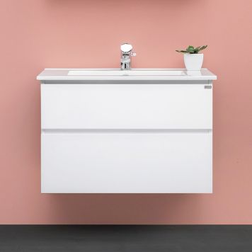 TVÄTTSTÄLLSKÅP 4AQUA SLIM H GREPP VIT MATT 100CM