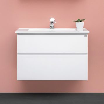 TVÄTTSTÄLLSKÅP 4AQUA SLIM H GREPP VIT BLANK 100CM