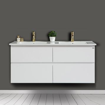 TVÄTTSTÄLLSKÅP 4AQUA SLIM H GREPP VIT BLANK 120CM