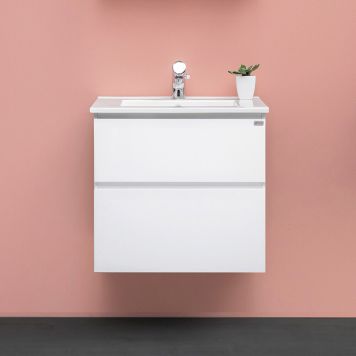 TVÄTTSTÄLLSKÅP 4AQUA SLIM H GREPP VIT BLANK 60CM