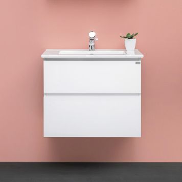 TVÄTTSTÄLLSKÅP 4AQUA SLIM H GREPP VIT BLANK 80CM