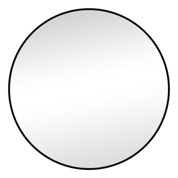 SPEGEL RUND ALUMINIUM Ø80CM SVART