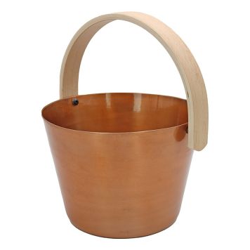 BASTUHINK SAUNIA KOPPAR MED TRÄHANDTAG 5L