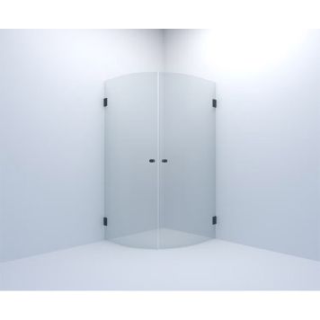 DUSCHHÖRNA COMBAC BEN RUND 90X90CM SVART