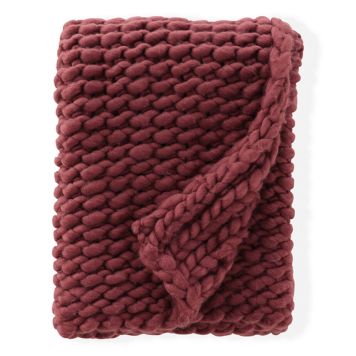 PLÄD VENTURE HOME KATE 130X170CM BURGUNDY 