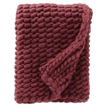 PLÄD VENTURE HOME KATE 130X170CM BURGUNDY 
