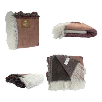 PLÄD ROSA MÖNSTER 130X170CM