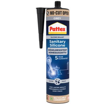 SANITETSSILIKON PATTEX 280ML GRÅ