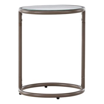 SIDOBORD VENTURE HOME STAVANGER GLASS Ø35CM BRUN 