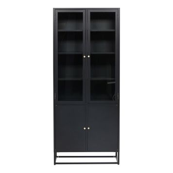 VITRINSKÅP VENTURE HOME BAKAL 40,5X80X190CM SVART 