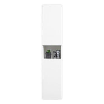 HÖGSKÅP 4AQUA LUCKOR & HYLLPLAN MATT VIT 35CM