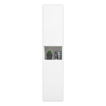 HÖGSKÅP 4AQUA LUCKOR & HYLLPLAN BLANK VIT 35CM