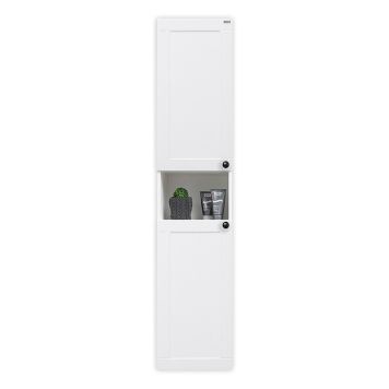 HÖGSKÅP 4AQUA LUCKOR & HYLLPLAN RAMLUCKA MATT VIT 35CM